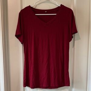 Women's V-Neck Red T-Shirt